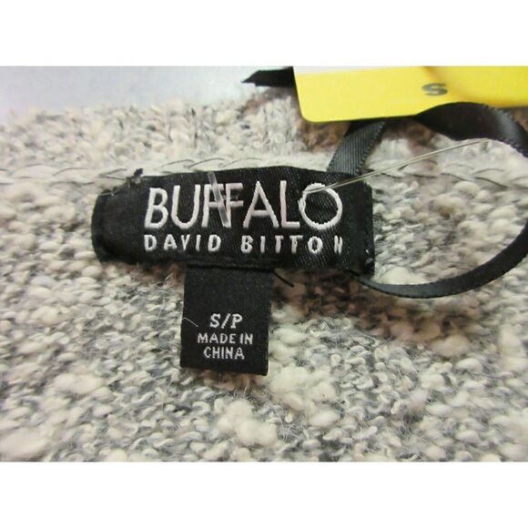 BUFFALO BY DAVID BRITTON PULLOVER GRAY & WHITE SIZE SMALL NEW NWT - Picture 3 of 4